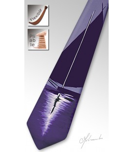 Tie in wood, Sailboat Parme - MELISSAMBRE