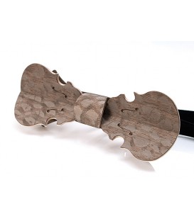 Bow tie in wood, Violin in hazelnut tinted Louro-Faïa - MELISSAMBRE