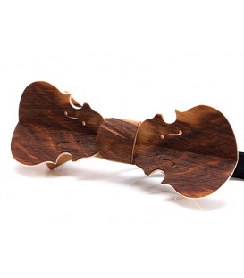 Bow tie in wood, Violin in Dogwood