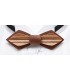 Bow tie in wood, Nib in smoked Larch & Zebrano - MELISSAMBRE