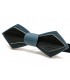 Wooden bow tie, Nib in blue jean's & black tinted Maple - MELISSAMBRE