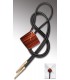 Bolo tie in India Rosewood , black leather - MELISSAMBRE