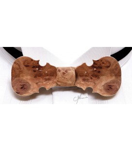 Bow tie in wood, Violin in Willow burl - MELISSAMBRE