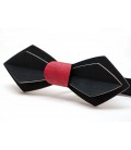 Bow tie in wood, Nib in black & red Maple