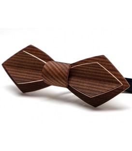 Bow tie in wood, Nib in smoked Larch - MELISSAMBRE