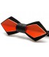 Wooden bow tie, Nib in black Oak & orange tinted Maple - MELISSAMBRE