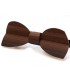 Bow tie in wood, Half-Moon in smoked Larch