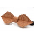 Nœud papillon en bois , Feuille en Platane maillé