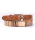 Belt in Wood & Leather, Zebrano, silvered 30 - MELISSAMBRE