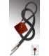 Bolo tie in Snakewood , black leather - MELISSAMBRE