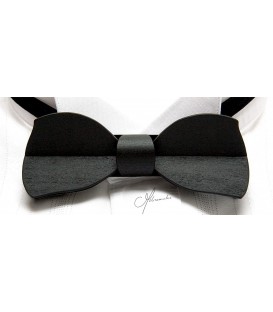 Bow tie in wood, Butterfly in black tinted Maple - MELISSAMBRE