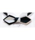 Bow tie in wood, Nib in black & white tinted Movingui - MELISSAMBRE