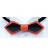 Bow tie in wood, Nib in orange & black tinted Maple - MELISSAMBRE