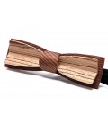 Bow tie in wood, Stretto in smoked Larch and Zebrano