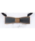 Bow tie in wood, Stretto in bronze & black Maple
