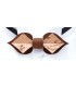 Bow tie in wood, Card in smoked Larch & mottled Birch - MELISSAMBRE