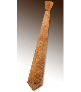 Tie in wood, golden Amboyna burl - MELISSAMBRE