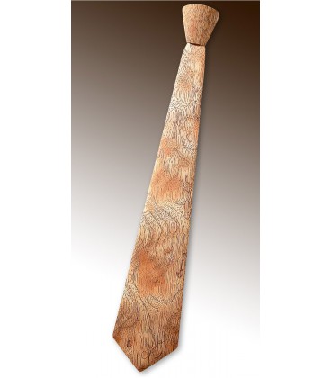 Tie in wood, silvery Bubinga - MELISSAMBRE