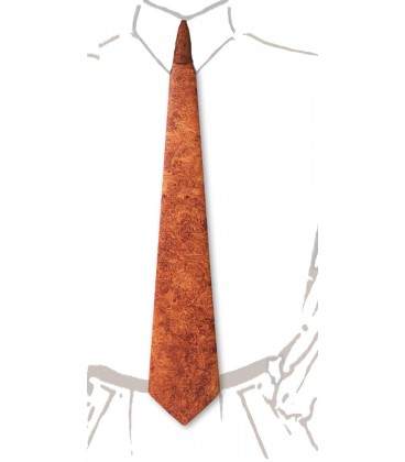 Cravate en bois, loupe d'Amboine rouge - MELISSAMBRE