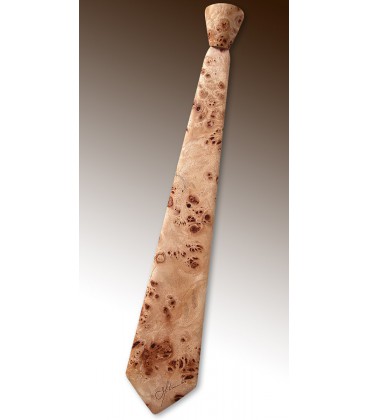 Cravate en bois, loupe de Peuplier - MELISSAMBRE
