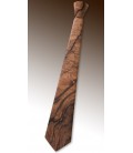 Necktie in wood, grained Walnut tree