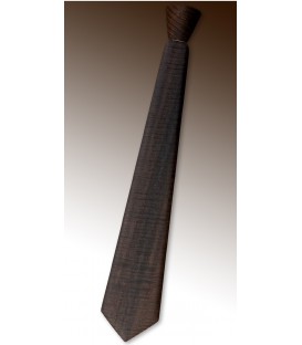 Wooden tie, smoked watered eucalyptus - MELISSAMBRE