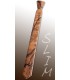 Slim wooden tie, flowered Walnut tree - MELISSAMBRE