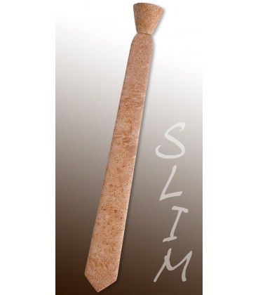 Slim wooden tie, Maple burl - MELISSAMBRE