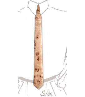 Slim wooden tie, Poplar burl - MELISSAMBRE