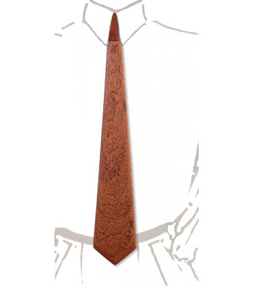 Wooden tie, veined Mahogany - MELISSAMBRE