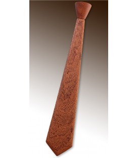 Necktie in wood, veined Mahogany