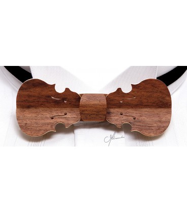 Bow tie in wood, Violin in Etimoe - MELISSAMBRE