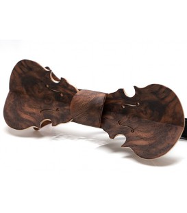 Bow tie in wood, Violin in US Walnut tree burl - MELISSAMBRE