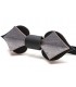 Wooden bow tie, Card in black & grey tinted Maple - MELISSAMBRE