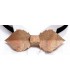 Bow tie in wood, Leaf in silvery Bubinga - MELISSAMBRE