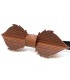 Bow tie in wood, Leaf in smoked Larch - MELISSAMBRE