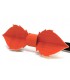 Bow tie in wood, Leaf in orange tinted Maple