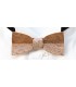 Bow tie in wood, Mellissimo in silvery Bubinga - MELISSAMBRE