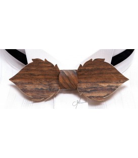 Bow tie in Mozambique wood, the Leaf - MELISSAMBRE