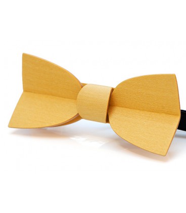 Bow tie in wood, yellow Mellissimo - MELISSAMBRE