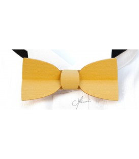 Bow tie in wood, yellow Mellissimo - MELISSAMBRE