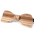 Bow tie in wood, Half-Moon in Zebrano