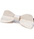 Wooden bow tie, Half-moon in white tinted Movingui