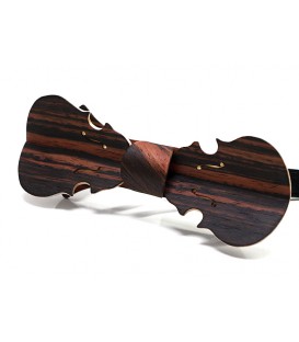 Bow tie in wood, Violin in Macassar Ebony - MELISSAMBRE