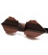 Bow tie in wood, Leaf in Macassar Ebony