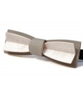 Bow tie in wood, Stretto in grey & white Maple