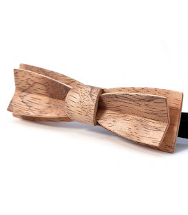 Wooden bow tie, Stretto in silvery Bubinga