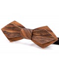 Bow tie in wood, Nib in Mozambique wood