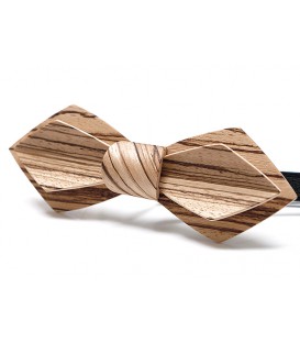 Bow tie in wood, Nib in Zebrano - MELISSAMBRE