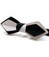 Bow tie in wood, Nib in black & white Movingui